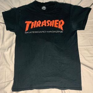Thrasher Skateboard Magazine Two Tone Black TShirt